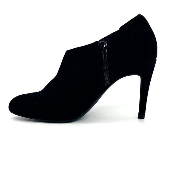 Kelly & Katie Black Chayse Almond Toe Side Cutout High Heels Womens 7M Zippered - Picture 10 of 16